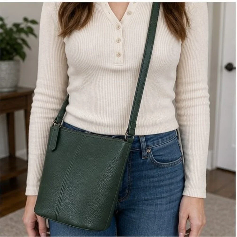 Sand Suede Crossbody Bag